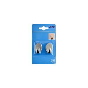 Wenko 2-Piece Maxi Matt Hook Silver Wenko 2-Piece Maxi Matt Hook Silver